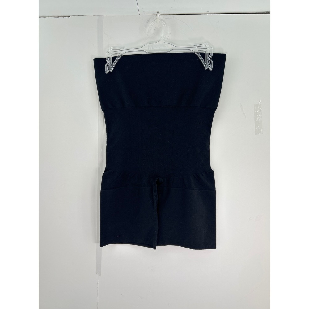 MeMoi Womens Black High Waisted Ruched Rear Shapewear Shorts XL NWOT